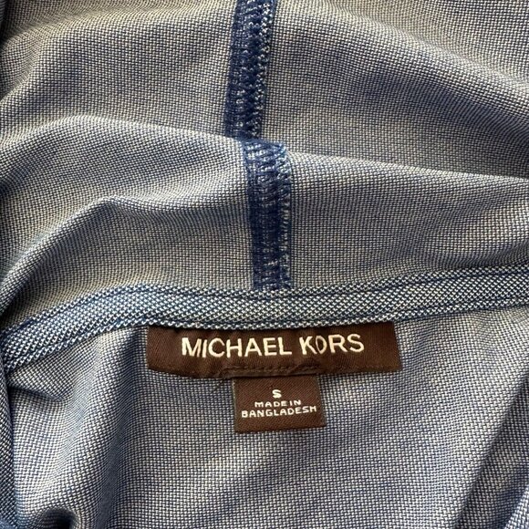 Michael Kors Blue Men's Hoodie with Kangaroo Pouch Size Small Preppy Old Money - Picture 9 of 10